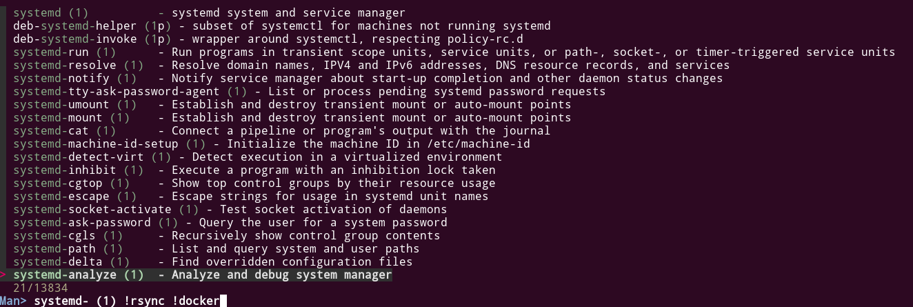 image of fuzzy find man pages for systemd-